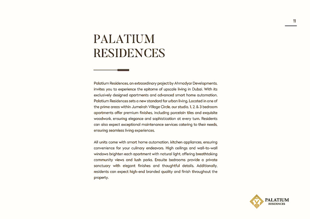 Palatium Residences Brochure